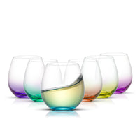 Colorful Stemless Wine S/6