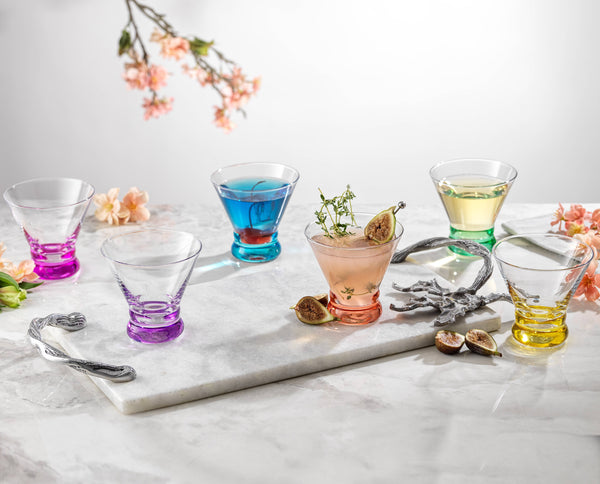 Colorful Stemless Cocktail S/6