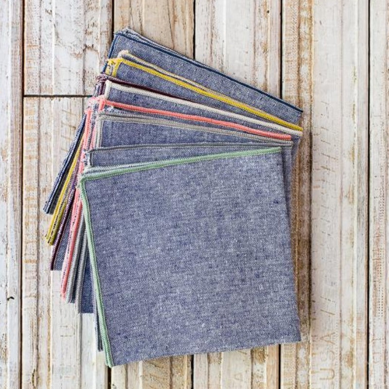 Denim Chambray Cocktail Napkins