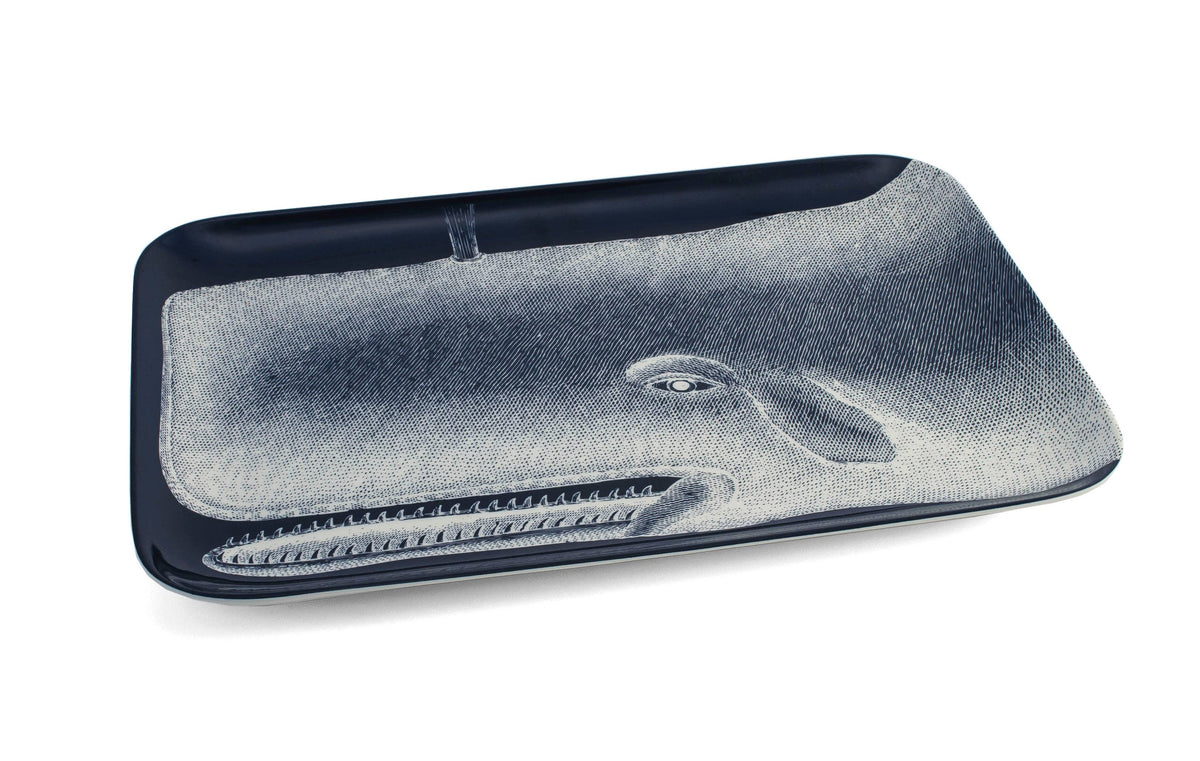 Scrimshaw Whale Tray 2pc Set