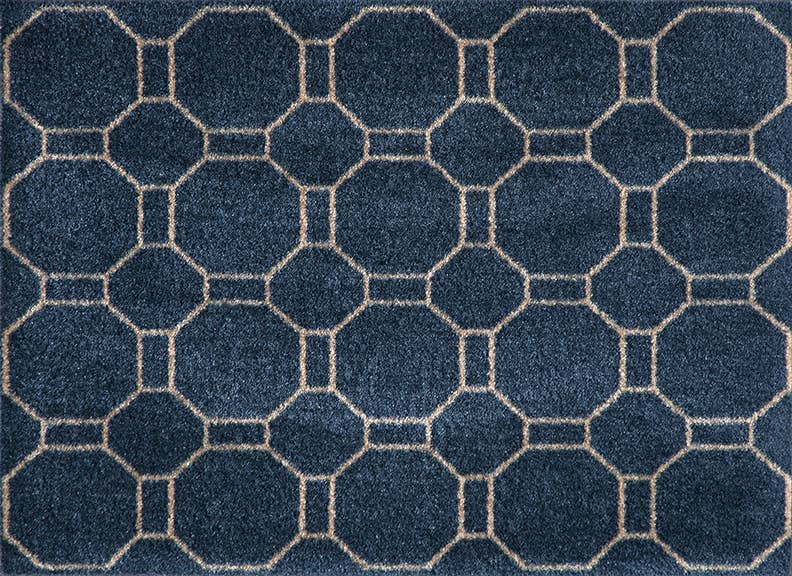 Soft Vinyl Mats Geo Navy