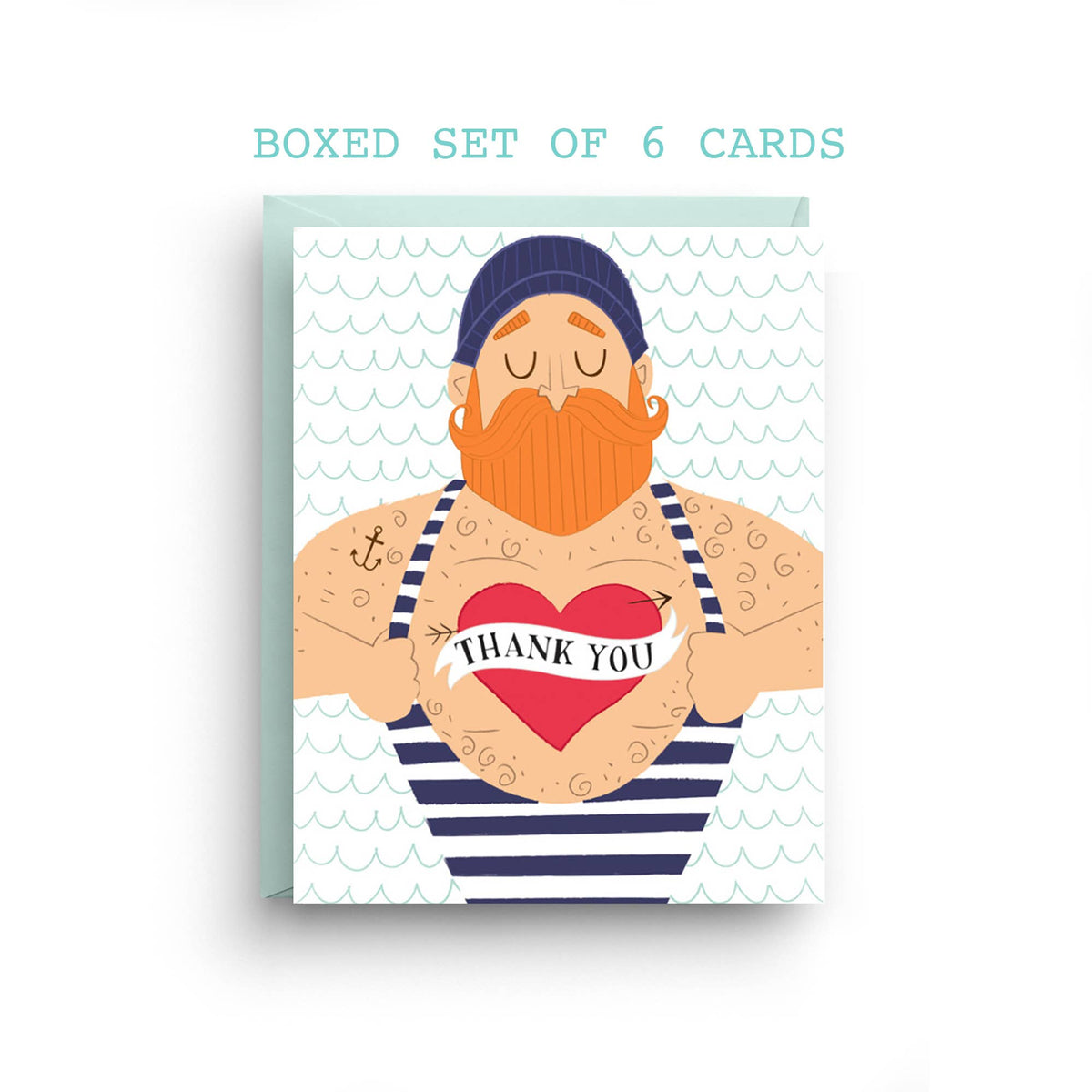 Sailor Thanks Card Box of 6