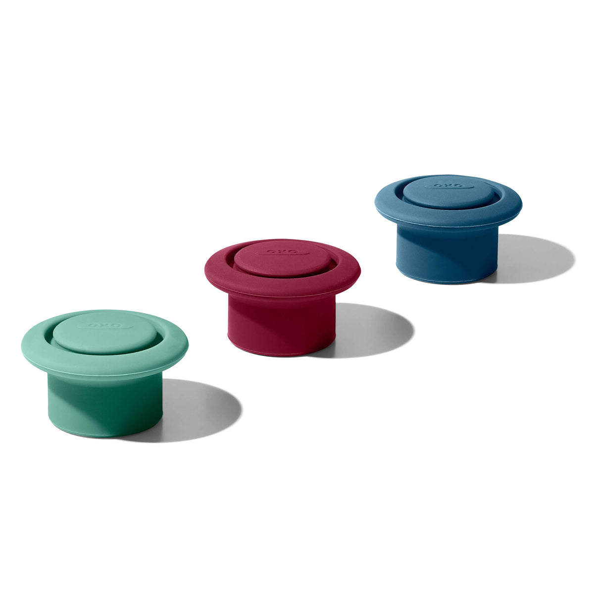 3 Pc Silicone Wine Stopper Set