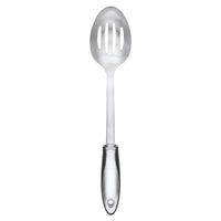steel slotted cooking spoon