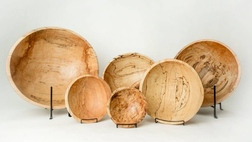 Spalted Maple Round Bowl