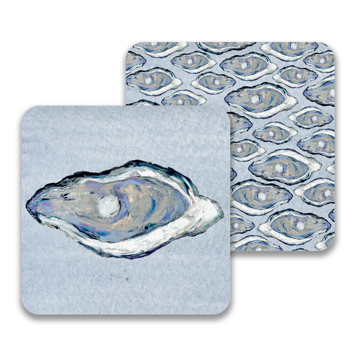 Blue Oyster Paper Coasters