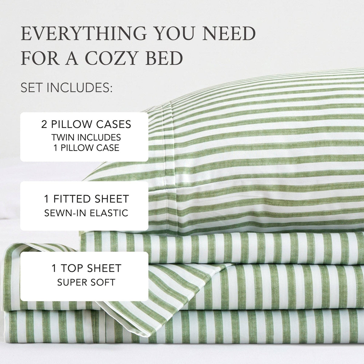 Sateen Sheet Set Martha Stripe