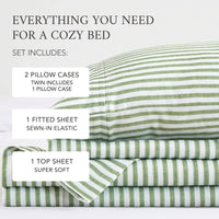 Sateen Sheet Set Martha Stripe