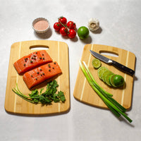 2pc Bamboo Board Set Striped