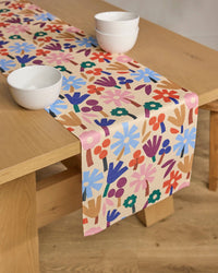 Geometry Table Runner Flowers