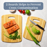 2pc Bamboo Board Set Striped
