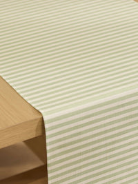 Geometry Table Runner Seagrass