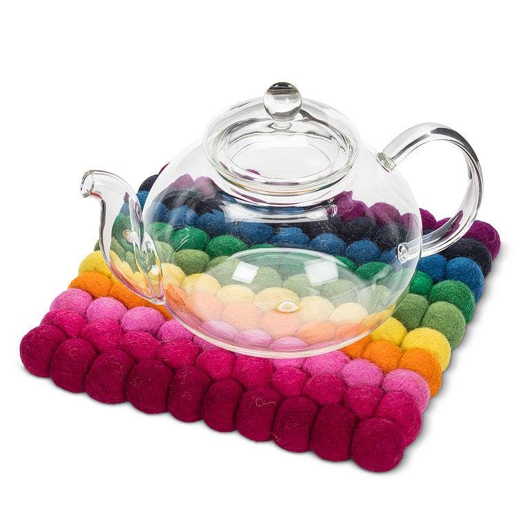 8" Square Pom Pom Trivet