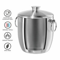 Double Wall Ice Bucket w/Tongs