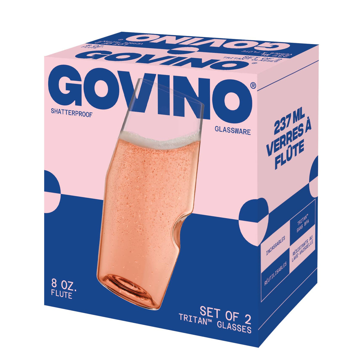 Govino Set of 2 Flutes 8.9oz