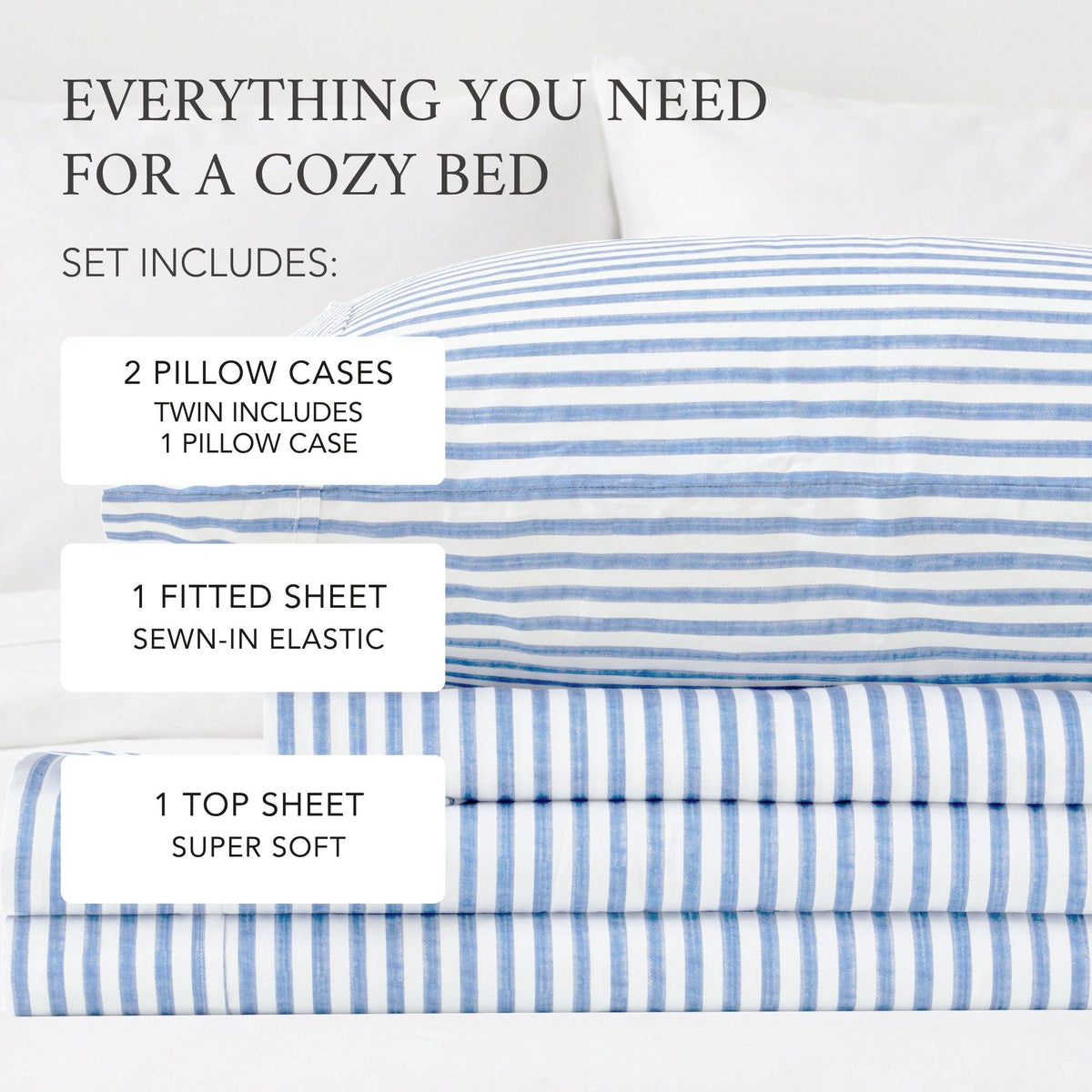Sateen Sheet Set Martha Stripe
