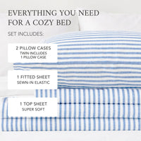 Sateen Sheet Set Martha Stripe