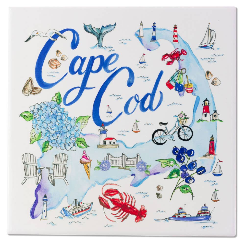 Cape Cod Ceramic Trivet 8"