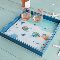 Beach Vista 15" Square Art Tray