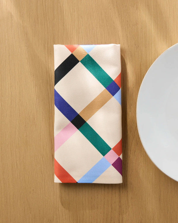 Geometry Napkins S/6 Grid