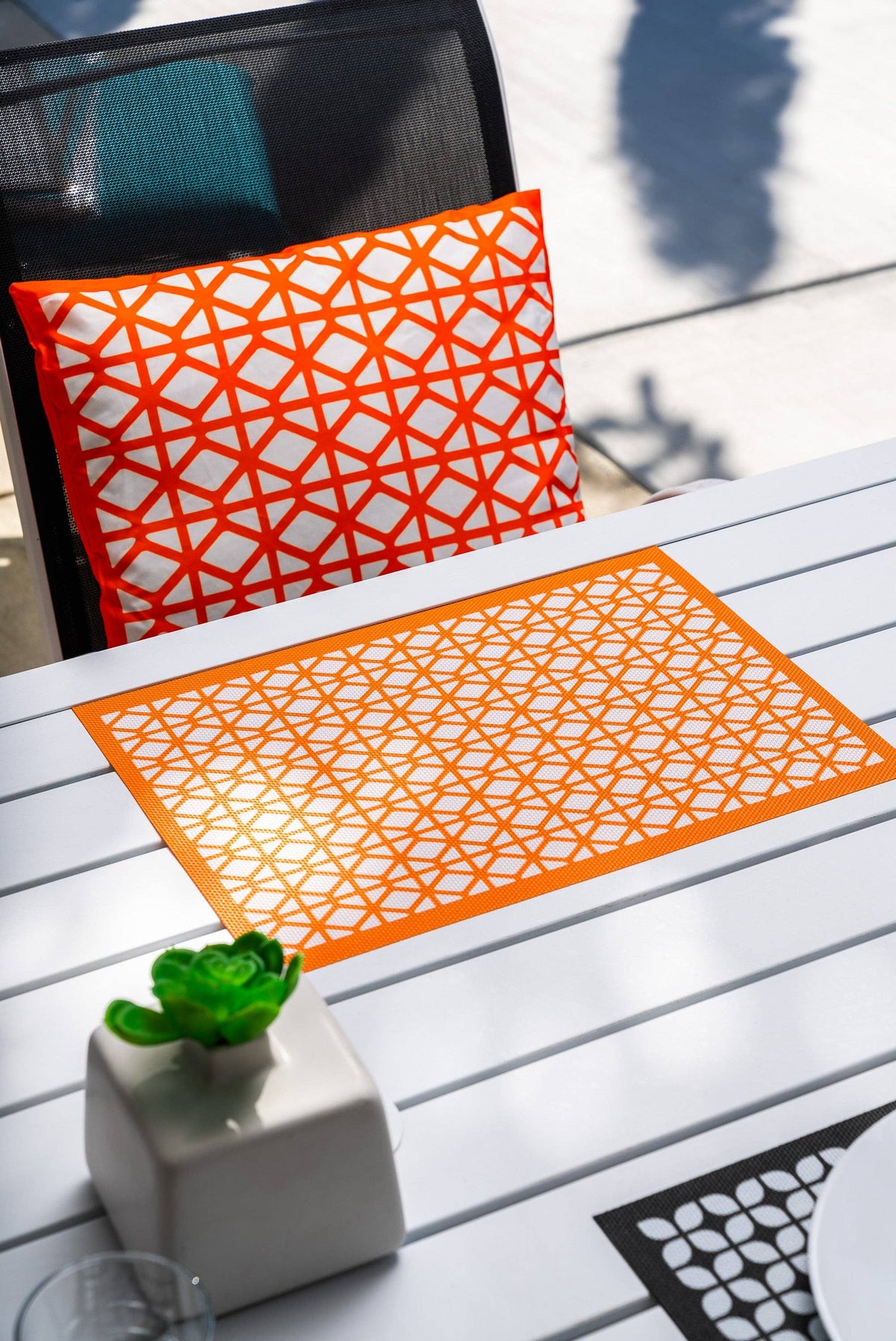 Breeze Block Placemat Orange