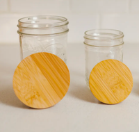 Bamboo Mason Jar Lid