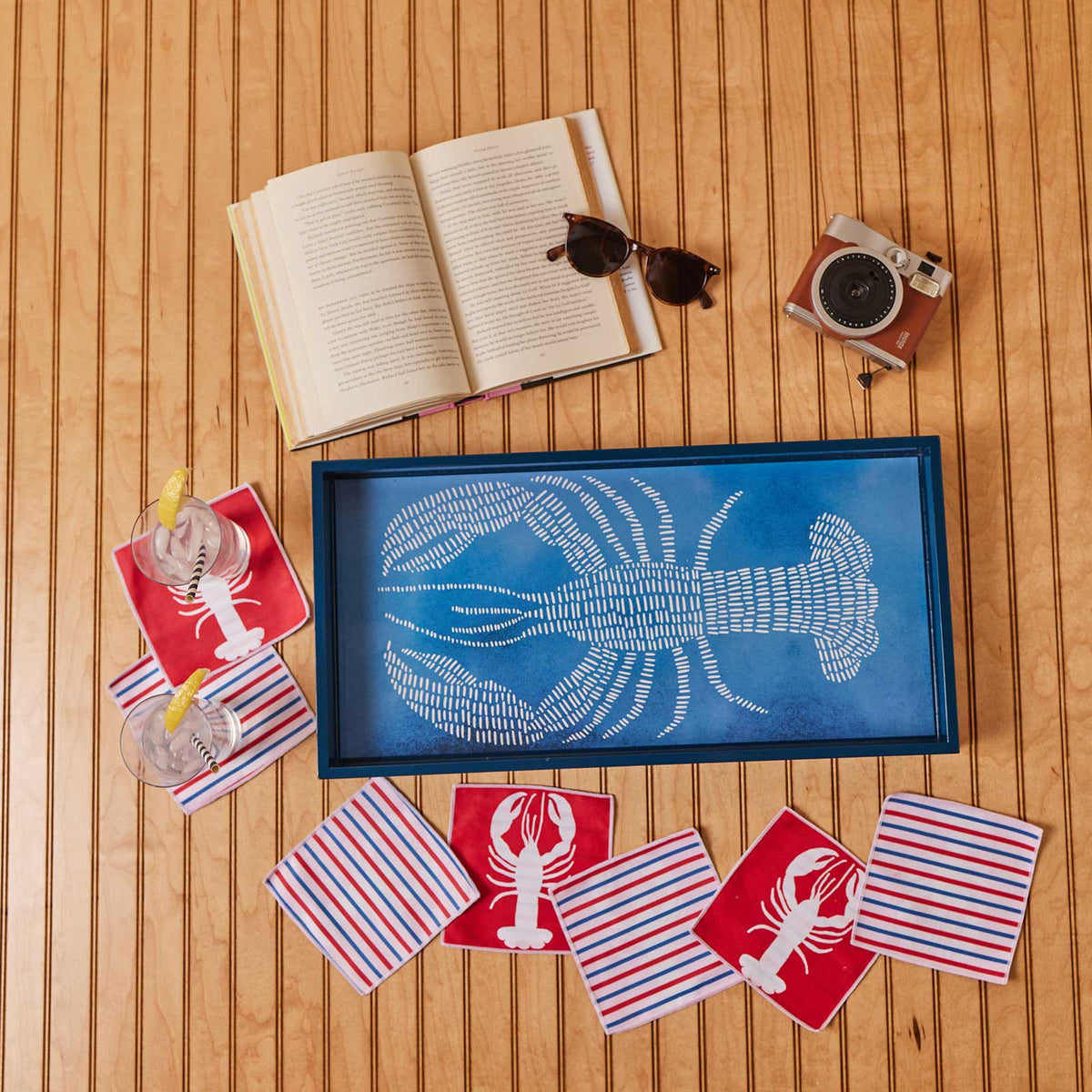 Indigo Lobster 10x20 Art Tray