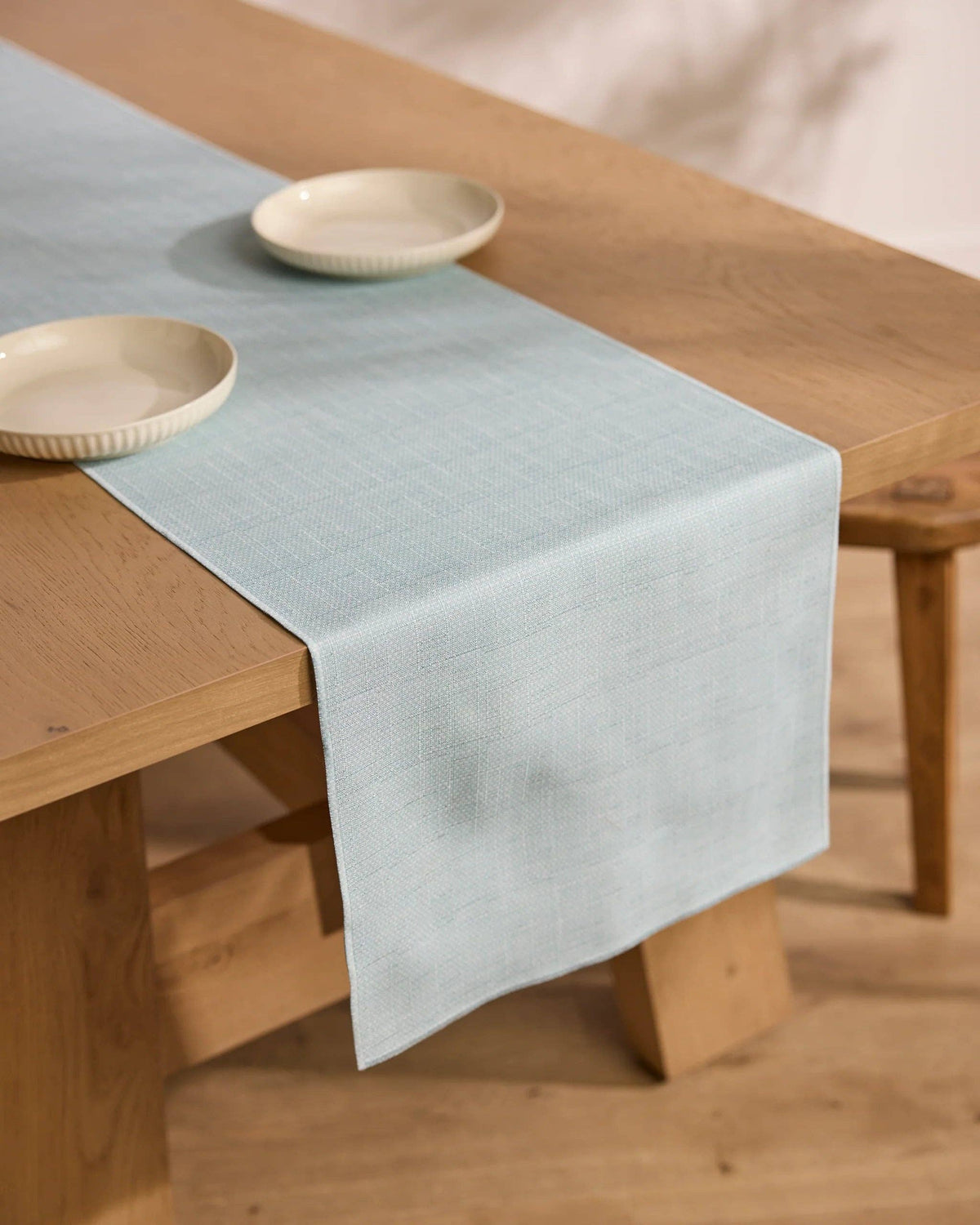 Geometry Table Runner Chambray