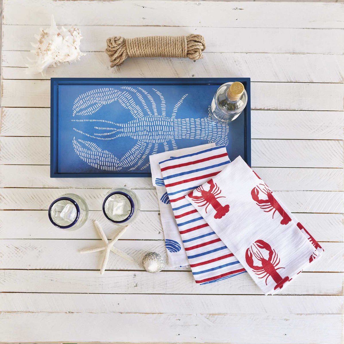 Indigo Lobster 10x20 Art Tray
