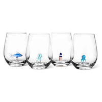 Stemless w/Glass Octopus Icon