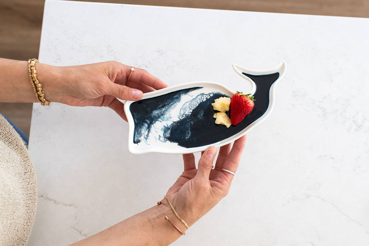 Ceramic Resin Whale Tray