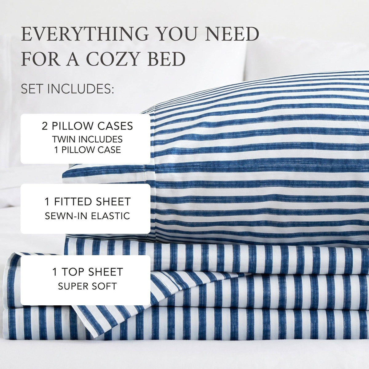 Sateen Sheet Set Martha Stripe