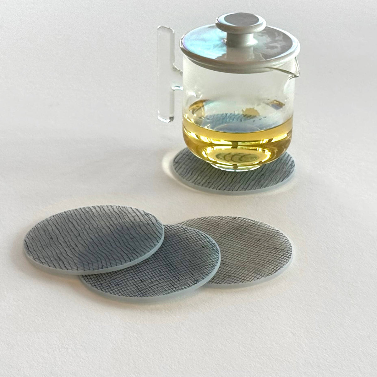 Silicone Coasters Linen Look
