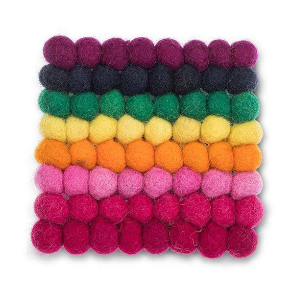 8" Square Pom Pom Trivet