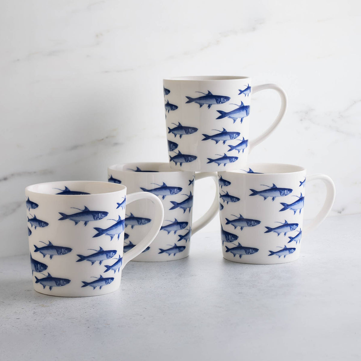 Porcelain School of Fish Mug
