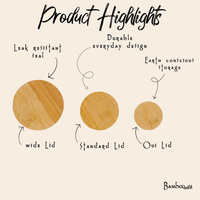 Bamboo Mason Jar Lid