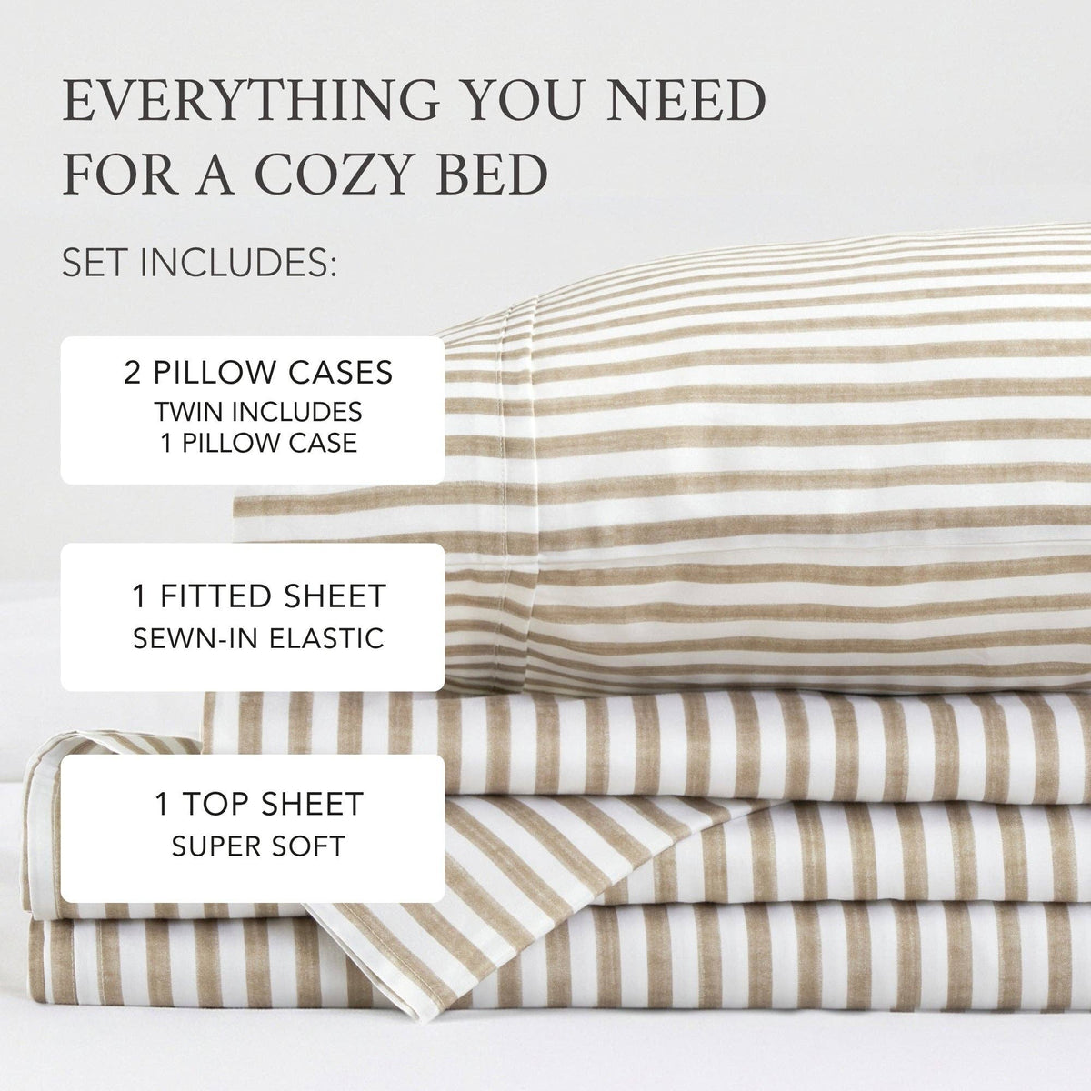 Sateen Sheet Set Martha Stripe