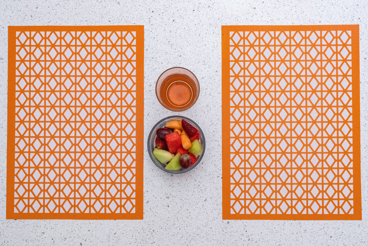 Breeze Block Placemat Orange