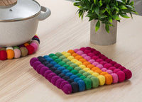 8" Square Pom Pom Trivet