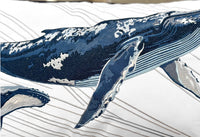 Outdoor Pillow Whales 14x26
