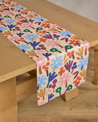 Geometry Table Runner Flowers