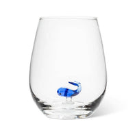 Stemless w/Glass Whale Icon