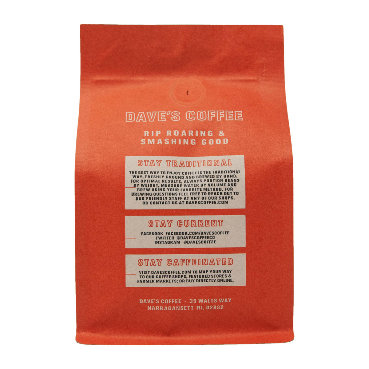 Dave's Coffee Beans -Half Caff