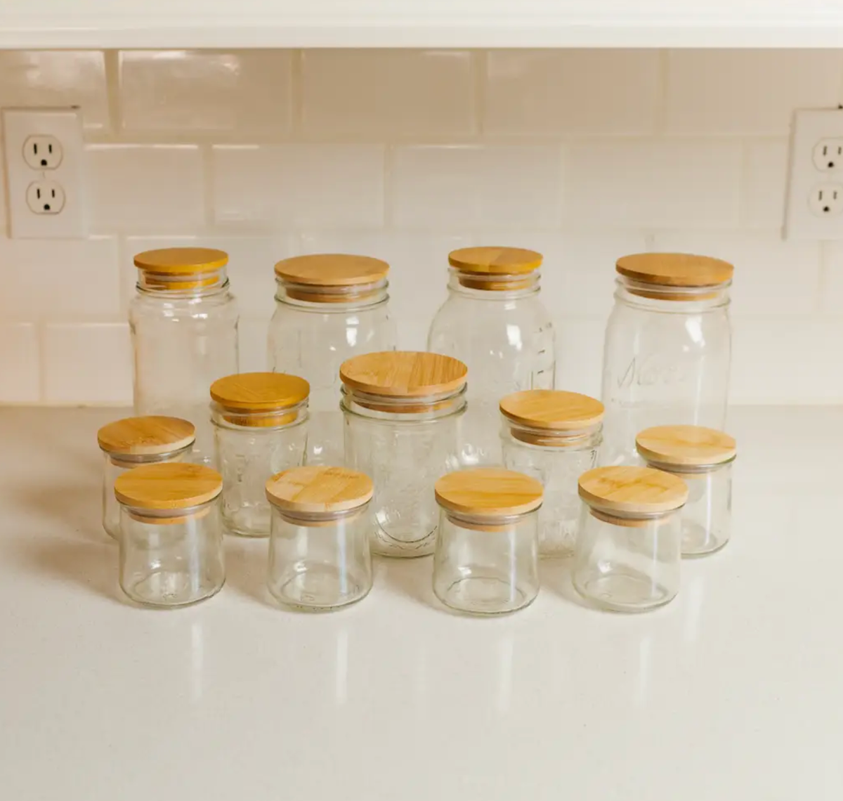 Bamboo Mason Jar Lid