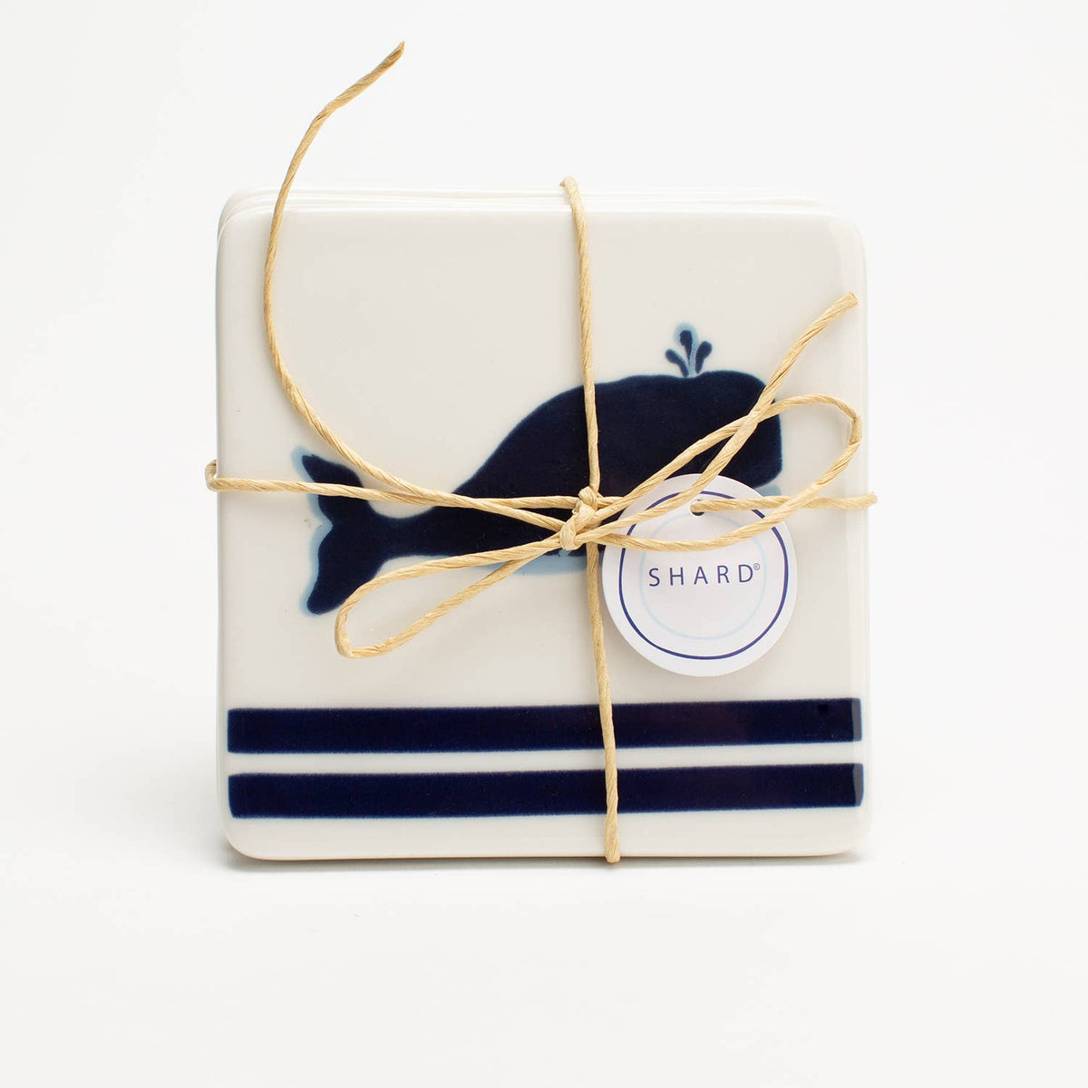 Blue Whale Ceramic Coaster Set