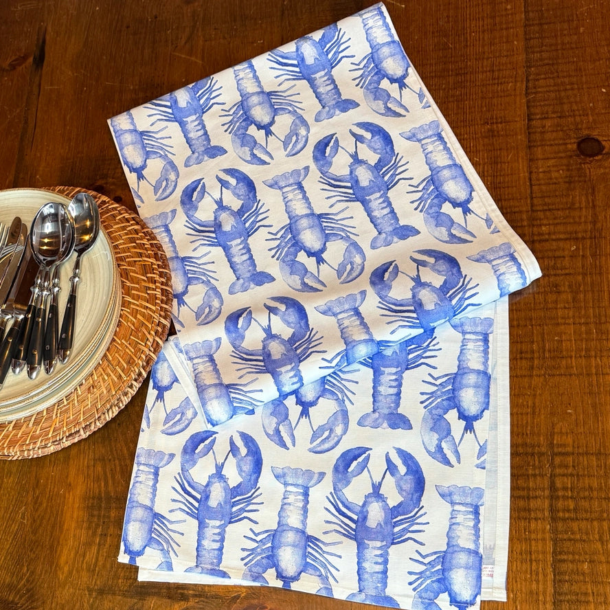 Lobster Table Runner Linen/Cot