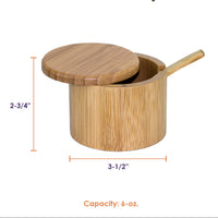Bamboo Salt Cellar w' Spoon