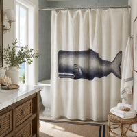 Moby Shower Curtain Ink