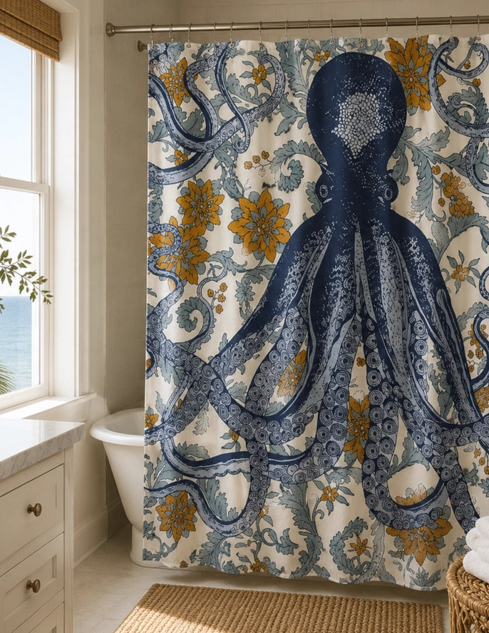 Octopus Shower Curtain Vineyard