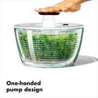 Glass Salad Spinner OXO Pump